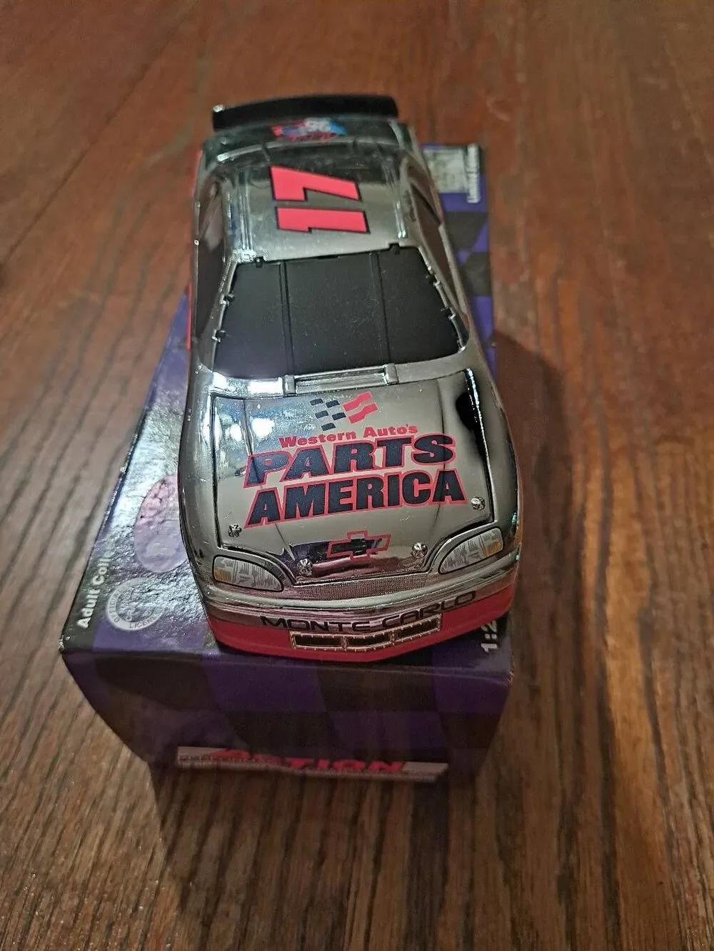 Vintage 96 Action Platinum Darrell Waltrip Parts America Chrome Die Cast Nascar